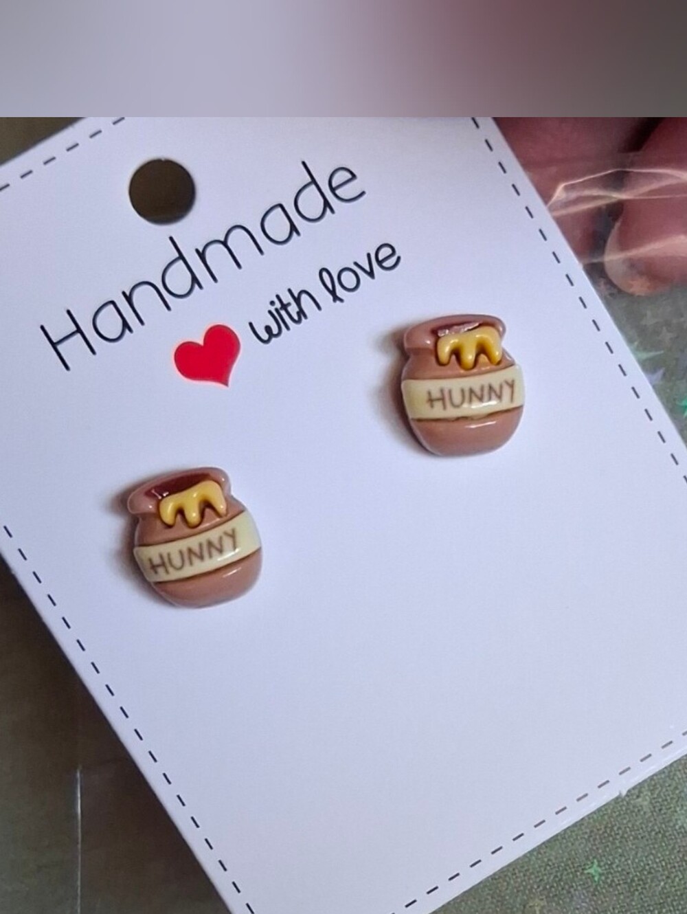 $8 Each Or Bundle 5/$20 Handmade Winnie The Pooh Inspired 'Hunny' Jar Earrings
